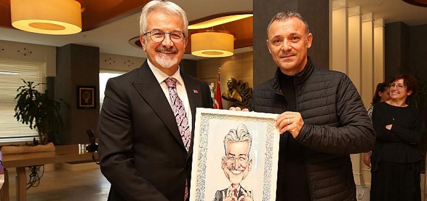 Ödüllü karikatüristler Başkan Erdem ile buluştu- Güncel Haberler