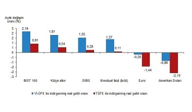 Tüik: Aylık en yüksek reel getiri BIST 100 endeksinde oldu- Güncel Haberler