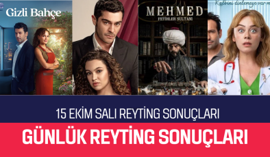 15 Ekim Salı Reyting Sonuçları: Dizilerin Yarışında Hangi Yapımlar Öne Çıkacak?