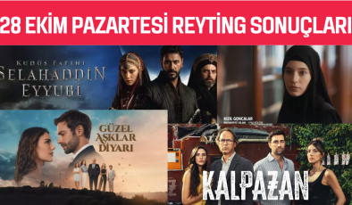 28 Ekim Pazartesi Reyting Sonuçları: Kalpazan, Selahaddin Eyyübi, Kızıl Goncalar ve Daha Fazlası!