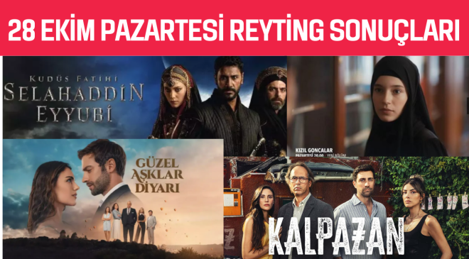 28 Ekim Pazartesi Reyting Sonuçları: Kalpazan, Selahaddin Eyyübi, Kızıl Goncalar ve Daha Fazlası!